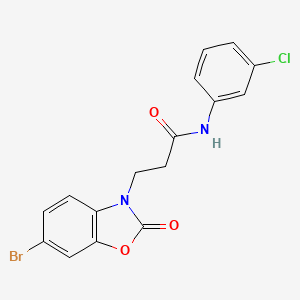 3-(6-bromo-2-oxo-1,3-benzoxazol-3(2H)-yl)-N-(3-chlorophenyl)propanamide