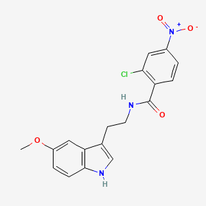 molecular formula C18H16ClN3O4 B4245680 2-chloro-N-[2-(5-methoxy-1H-indol-3-yl)ethyl]-4-nitrobenzamide 