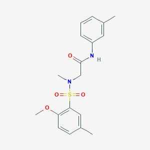 N~2~-[(2-methoxy-5-methylphenyl)sulfonyl]-N~2~-methyl-N~1~-(3-methylphenyl)glycinamide