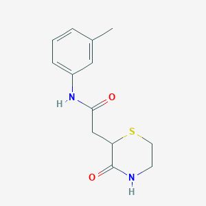 molecular formula C13H16N2O2S B4245714 N-(3-methylphenyl)-2-(3-oxothiomorpholin-2-yl)acetamide 