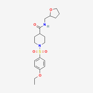 molecular formula C19H28N2O5S B4245732 1-(4-ETHOXYBENZENESULFONYL)-N-[(OXOLAN-2-YL)METHYL]PIPERIDINE-4-CARBOXAMIDE 