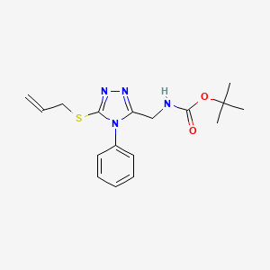 tert-butyl N-[(4-phenyl-5-prop-2-enylsulfanyl-1,2,4-triazol-3-yl)methyl]carbamate