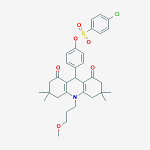 4-[10-(3-Methoxypropyl)-3,3,6,6-tetramethyl-1,8-dioxo-1,2,3,4,5,6,7,8,9,10-decahydro-9-acridinyl]phenyl 4-chlorobenzenesulfonate