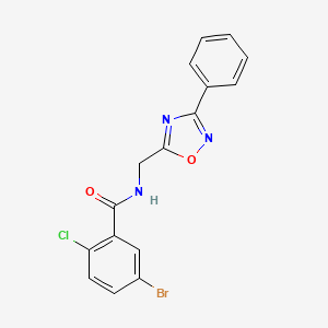 5-bromo-2-chloro-N-[(3-phenyl-1,2,4-oxadiazol-5-yl)methyl]benzamide