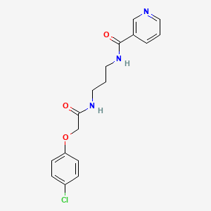 N-(3-{[2-(4-chlorophenoxy)acetyl]amino}propyl)nicotinamide