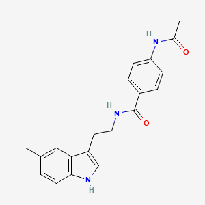 4-acetamido-N-[2-(5-methyl-1H-indol-3-yl)ethyl]benzamide