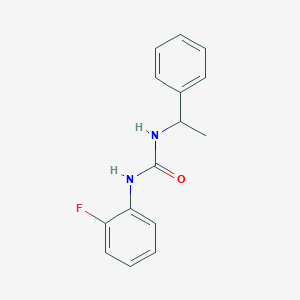 molecular formula C15H15FN2O B4245828 1-(2-Fluorophenyl)-3-(1-phenylethyl)urea 