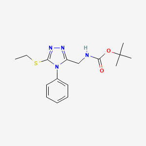 molecular formula C16H22N4O2S B4245842 tert-butyl N-[(5-ethylsulfanyl-4-phenyl-1,2,4-triazol-3-yl)methyl]carbamate 