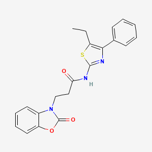 N-(5-ethyl-4-phenyl-1,3-thiazol-2-yl)-3-(2-oxo-1,3-benzoxazol-3(2H)-yl)propanamide