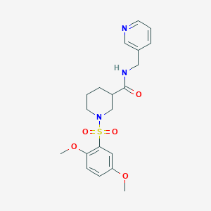 molecular formula C20H25N3O5S B4245878 1-(2,5-DIMETHOXYBENZENESULFONYL)-N-[(PYRIDIN-3-YL)METHYL]PIPERIDINE-3-CARBOXAMIDE 