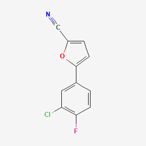 molecular formula C11H5ClFNO B4245882 5-(3-Chloro-4-fluoro-phenyl)-furan-2-carbonitrile 