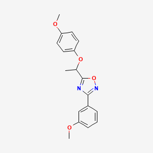 5-[1-(4-methoxyphenoxy)ethyl]-3-(3-methoxyphenyl)-1,2,4-oxadiazole