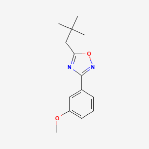 5-(2,2-dimethylpropyl)-3-(3-methoxyphenyl)-1,2,4-oxadiazole