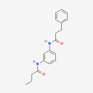 molecular formula C19H22N2O2 B4245937 N-{3-[(3-phenylpropanoyl)amino]phenyl}butanamide 