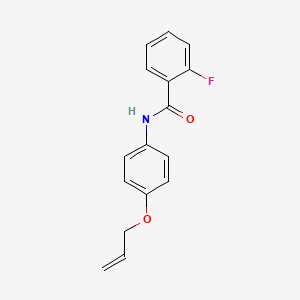 molecular formula C16H14FNO2 B4245949 N-[4-(allyloxy)phenyl]-2-fluorobenzamide 