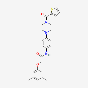 molecular formula C25H27N3O3S B4245963 2-(3,5-dimethylphenoxy)-N-{4-[4-(2-thienylcarbonyl)-1-piperazinyl]phenyl}acetamide 