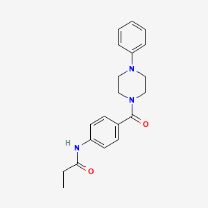 N-{4-[(4-PHENYLPIPERAZINO)CARBONYL]PHENYL}PROPANAMIDE