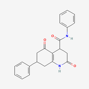 molecular formula C22H20N2O3 B4245970 2,5-dioxo-N,7-diphenyl-1,2,3,4,5,6,7,8-octahydroquinoline-4-carboxamide 