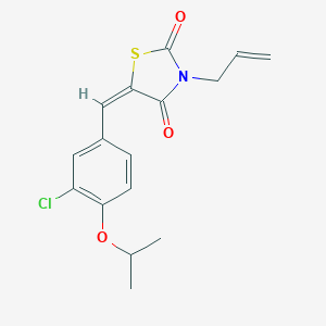 molecular formula C16H16ClNO3S B424598 (5E)-5-[3-chloro-4-(propan-2-yloxy)benzylidene]-3-(prop-2-en-1-yl)-1,3-thiazolidine-2,4-dione 