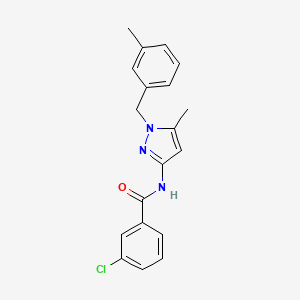 3-CHLORO-N~1~-[5-METHYL-1-(3-METHYLBENZYL)-1H-PYRAZOL-3-YL]BENZAMIDE