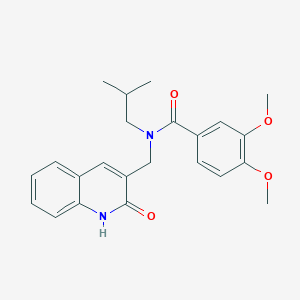 N-[(2-hydroxy-3-quinolinyl)methyl]-N-isobutyl-3,4-dimethoxybenzamide