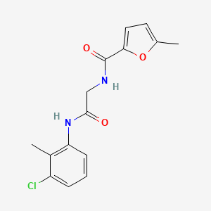 molecular formula C15H15ClN2O3 B4245994 N-[2-(3-chloro-2-methylanilino)-2-oxoethyl]-5-methylfuran-2-carboxamide 