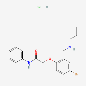 2-[4-bromo-2-(propylaminomethyl)phenoxy]-N-phenylacetamide;hydrochloride