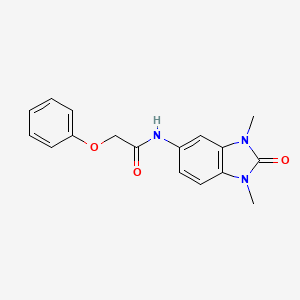 molecular formula C17H17N3O3 B4246004 N-(1,3-dimethyl-2-oxo-2,3-dihydro-1H-benzimidazol-5-yl)-2-phenoxyacetamide 