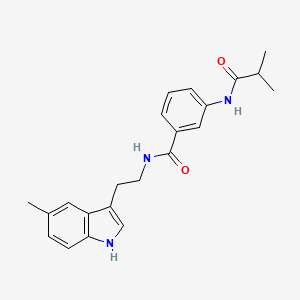 N-[2-(5-METHYL-1H-INDOL-3-YL)ETHYL]-3-(2-METHYLPROPANAMIDO)BENZAMIDE