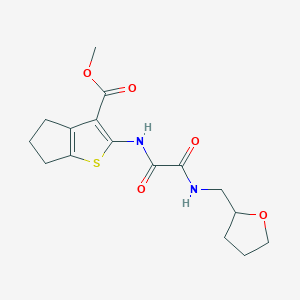 methyl 2-[[2-oxo-2-(oxolan-2-ylmethylamino)acetyl]amino]-5,6-dihydro-4H-cyclopenta[b]thiophene-3-carboxylate