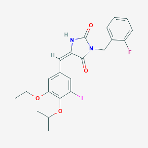 5-(3-Ethoxy-5-iodo-4-isopropoxybenzylidene)-3-(2-fluorobenzyl)-2,4-imidazolidinedione