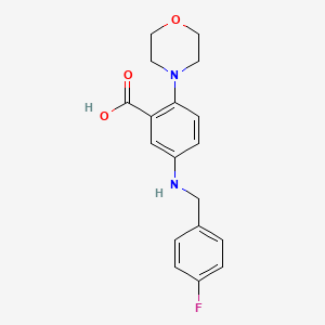 5-{[(4-FLUOROPHENYL)METHYL]AMINO}-2-(MORPHOLIN-4-YL)BENZOIC ACID