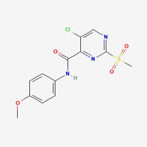 5-CHLORO-2-METHANESULFONYL-N-(4-METHOXYPHENYL)PYRIMIDINE-4-CARBOXAMIDE