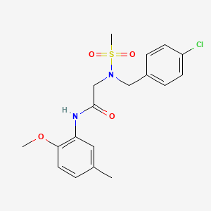 2-{N-[(4-CHLOROPHENYL)METHYL]METHANESULFONAMIDO}-N-(2-METHOXY-5-METHYLPHENYL)ACETAMIDE