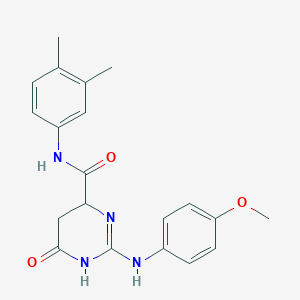 molecular formula C20H22N4O3 B4246078 N-(3,4-dimethylphenyl)-2-[(4-methoxyphenyl)amino]-6-oxo-3,4,5,6-tetrahydropyrimidine-4-carboxamide 