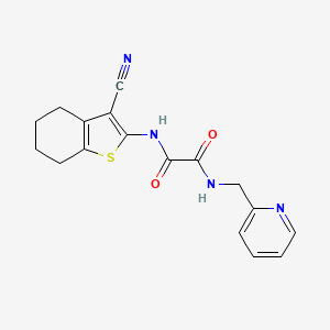 N'-(3-cyano-4,5,6,7-tetrahydro-1-benzothiophen-2-yl)-N-(pyridin-2-ylmethyl)oxamide