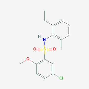 molecular formula C16H18ClNO3S B4246089 5-chloro-N-(2-ethyl-6-methylphenyl)-2-methoxybenzenesulfonamide 