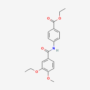 molecular formula C19H21NO5 B4246112 ethyl 4-[(3-ethoxy-4-methoxybenzoyl)amino]benzoate 