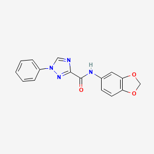 N-(1,3-benzodioxol-5-yl)-1-phenyl-1,2,4-triazole-3-carboxamide