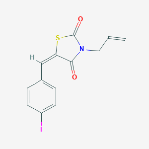 molecular formula C13H10INO2S B424615 (5E)-5-(4-iodobenzylidene)-3-(prop-2-en-1-yl)-1,3-thiazolidine-2,4-dione 