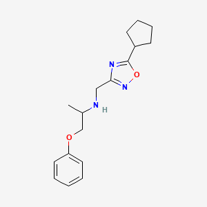 molecular formula C17H23N3O2 B4246172 N-[(5-cyclopentyl-1,2,4-oxadiazol-3-yl)methyl]-1-phenoxypropan-2-amine 