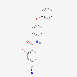 molecular formula C20H13FN2O2 B4246175 4-cyano-2-fluoro-N-(4-phenoxyphenyl)benzamide 