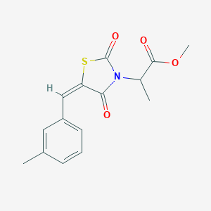 molecular formula C15H15NO4S B424618 Methyl 2-[5-(3-methylbenzylidene)-2,4-dioxo-1,3-thiazolidin-3-yl]propanoate 