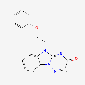 molecular formula C18H16N4O2 B4246188 2-methyl-5-(2-phenoxyethyl)[1,2,4]triazino[2,3-a][1,3]benzimidazol-3(5H)-one 