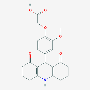 [4-(1,8-Dioxo-1,2,3,4,5,6,7,8,9,10-decahydro-9-acridinyl)-2-methoxyphenoxy]acetic acid