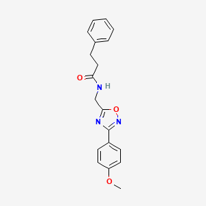 molecular formula C19H19N3O3 B4246202 N-{[3-(4-methoxyphenyl)-1,2,4-oxadiazol-5-yl]methyl}-3-phenylpropanamide 