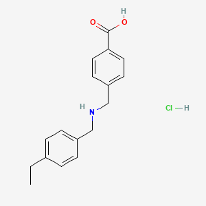 4-[[(4-Ethylphenyl)methylamino]methyl]benzoic acid;hydrochloride