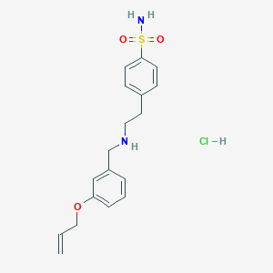 4-[2-[(3-Prop-2-enoxyphenyl)methylamino]ethyl]benzenesulfonamide;hydrochloride