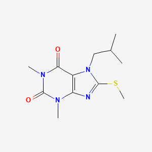 molecular formula C12H18N4O2S B4246232 7-isobutyl-1,3-dimethyl-8-(methylthio)-3,7-dihydro-1H-purine-2,6-dione 