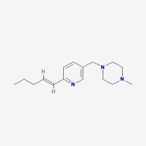 molecular formula C16H25N3 B4246249 1-methyl-4-({6-[(1E)-pent-1-en-1-yl]pyridin-3-yl}methyl)piperazine 